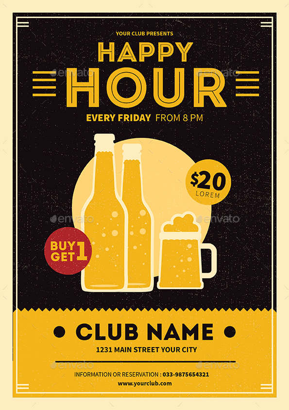 Happy Hour Beer Promotion Bundle by Guuver GraphicRiver